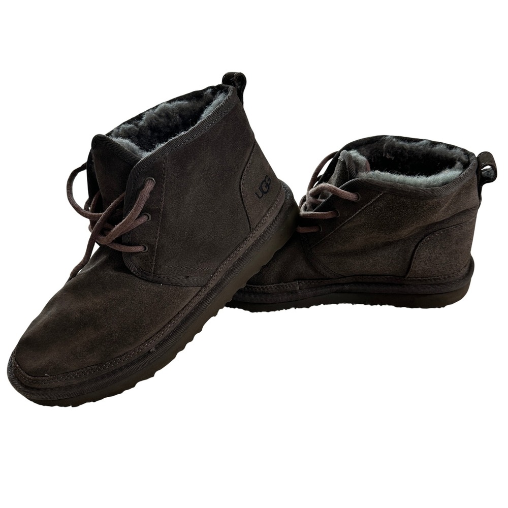 UGG Neumel Boots Mens 8 Brown Suede‎ Lace Up Chukka Gorpcore Winter Warm Cozy